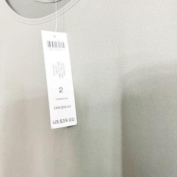 CHICOS BASIC KNIT TANK TOO GREEN SLEEVELESS NEW Medium, Chicos 2 - Picture 5 of 6